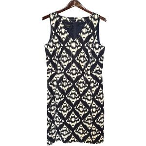 Talbots Business Casual Shift Dress Women Size 12 Navy Nautical Office Career